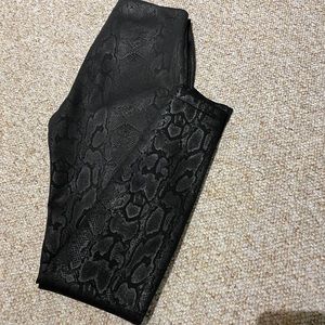 Zara Faux Snake Skin Leggings
